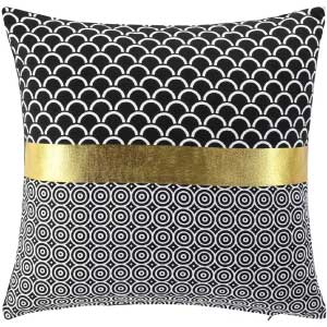Cojines blancos, negros y dorados económicos para decorar.