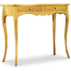 Consola de estilo antiguo retro en dorado.