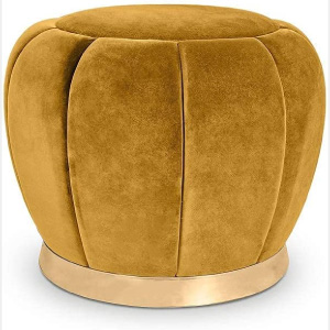 Taburetes dorados oro viejo de diseño para salón o dormitorio.