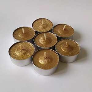 Velas doradas de te o gold tealights.