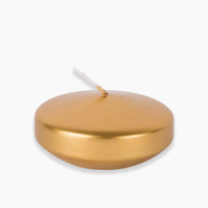 Velas doradas flotantes grandes para baño o centros de mesa.